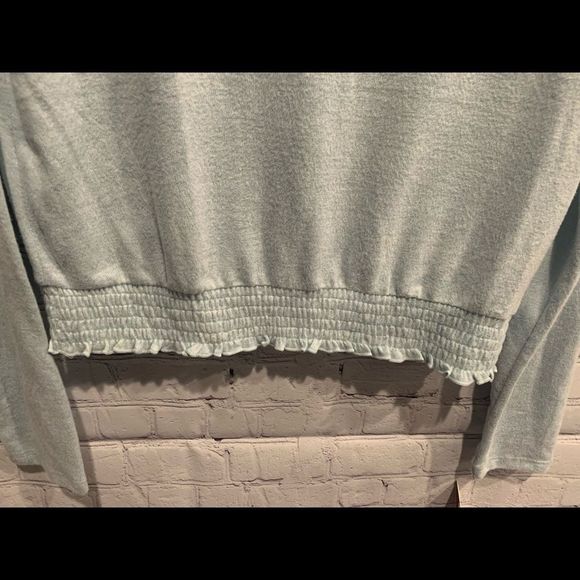So Juniors Cozy Long Sleeve Knit Top light blue size large - Picture 5 of 5